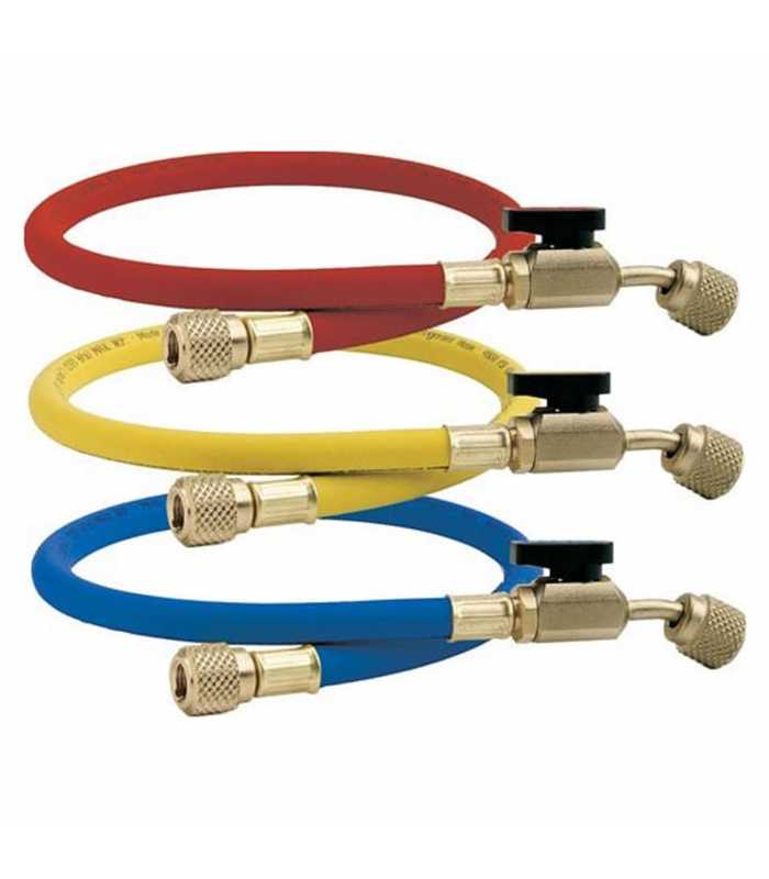 CPS HP6E [HP6E] Premium Hoses, 1/4 in. SAE Fittings, Ball Valve on End, 6 ft., 3 Pack